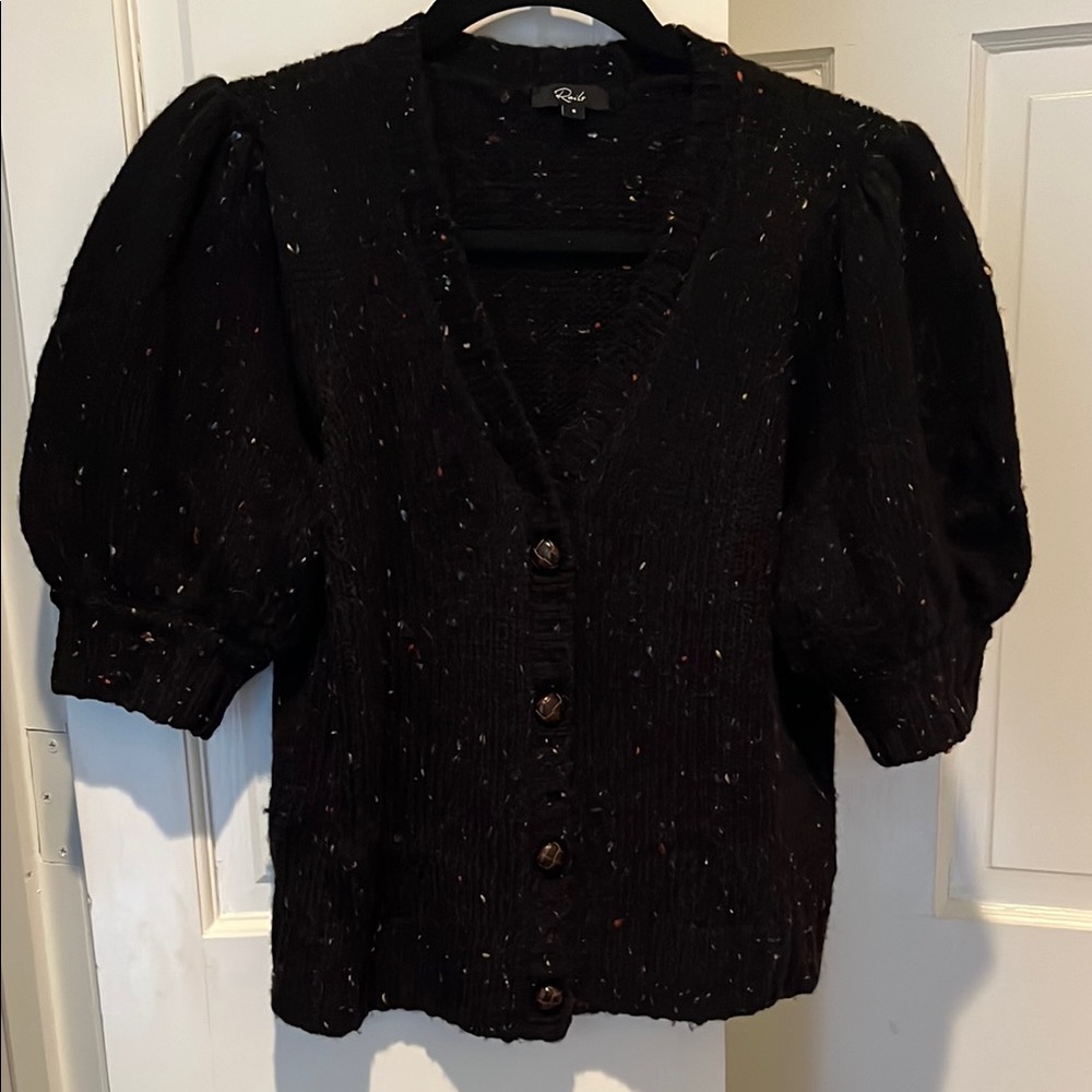 Chic Black Puff Sleeve Top